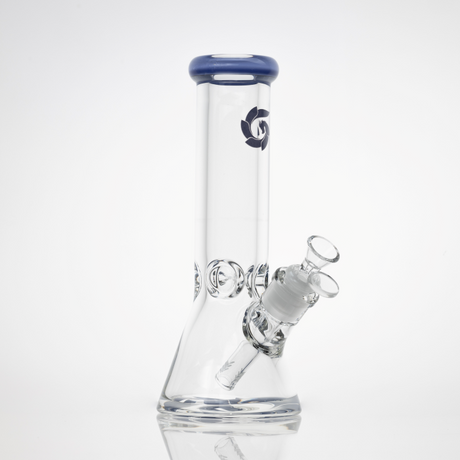Blue 10" 9mm Beaker Water Pipe - Glass House
