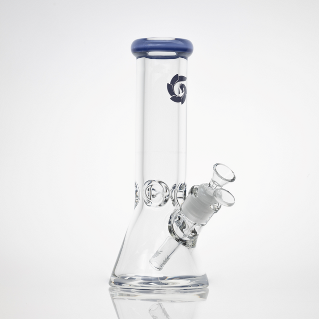 Blue 10" 9mm Beaker Water Pipe - Glass House