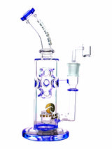 Blue 11-Inch Tsunami Swiss Perc Concentrate Water Pipe