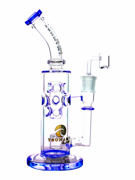 Blue 11-Inch Tsunami Swiss Perc Concentrate Water Pipe