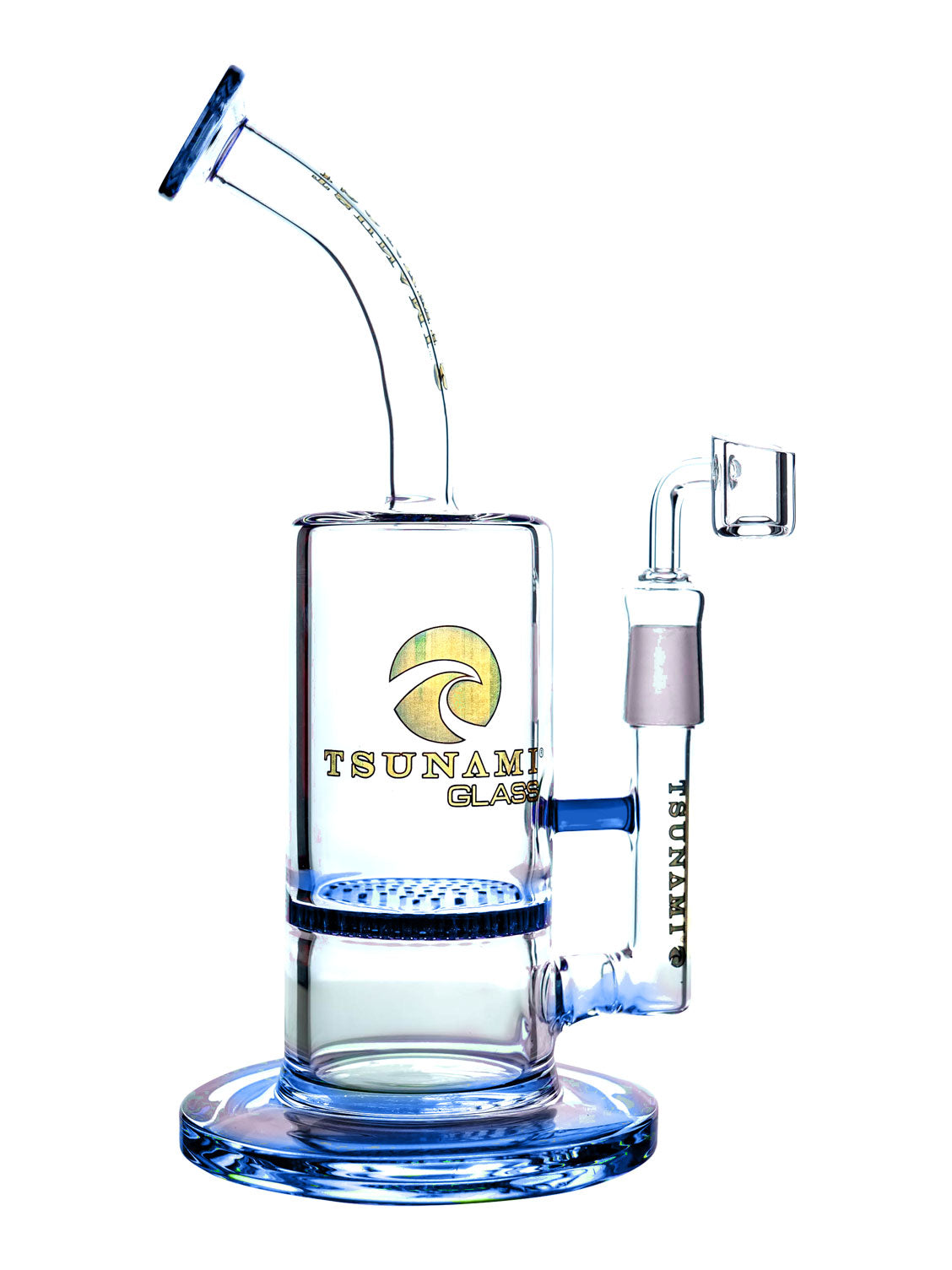 Blue 11" Tsunami Concentrate Rig – Honeycomb Water Pipe