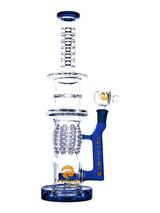 Blue 12" Tsunami Shower Head Grenade Turbine Water Pipe