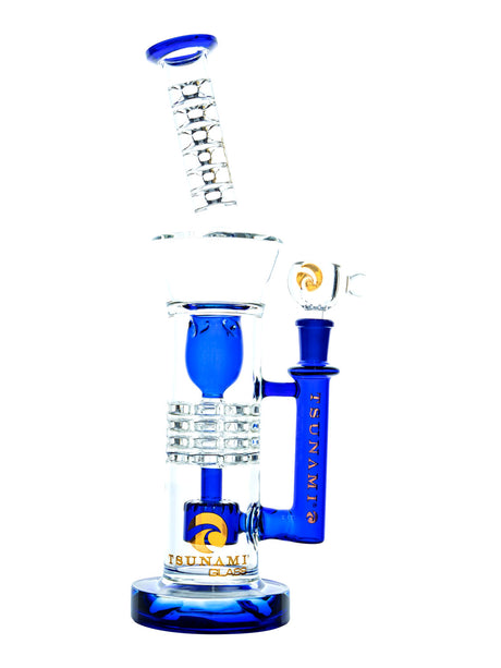 Blue 12" Tsunami Shower Head Grenade Water Pipe