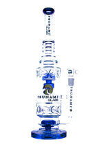 Blue 18" Tsunami Mushroom Jellyfish Water Pipe  