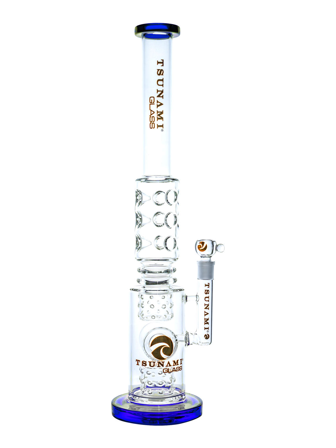 Blue 22" Tsunami Double Drum Donut tube Water Pipe