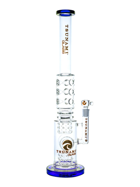 Blue 22" Tsunami Double Drum Donut tube Water Pipe