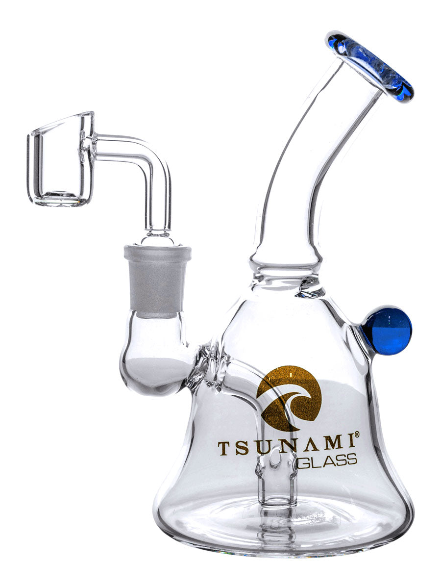 Blue 6" Tsunami Concentrate Rig – Mini Bell Water Pipe
