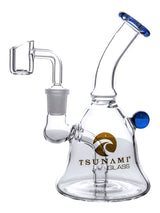 Blue 6" Tsunami Concentrate Rig – Mini Bell Water Pipe