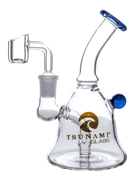 Blue 6" Tsunami Concentrate Rig – Mini Bell Water Pipe