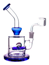 Blue 8" Tsunami Inline Concentrate Rig Glass Water Pipe