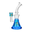 Blue 9" Tsunami Curved Neck Glycerine Water Pipe