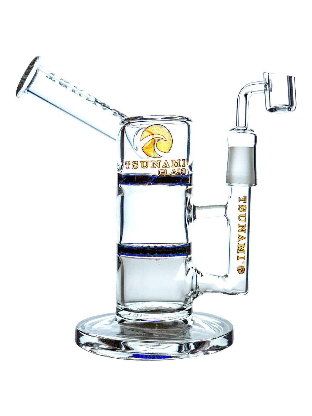 Blue 9" Tsunami Side Neck Honey Turbine Concentrate Rig