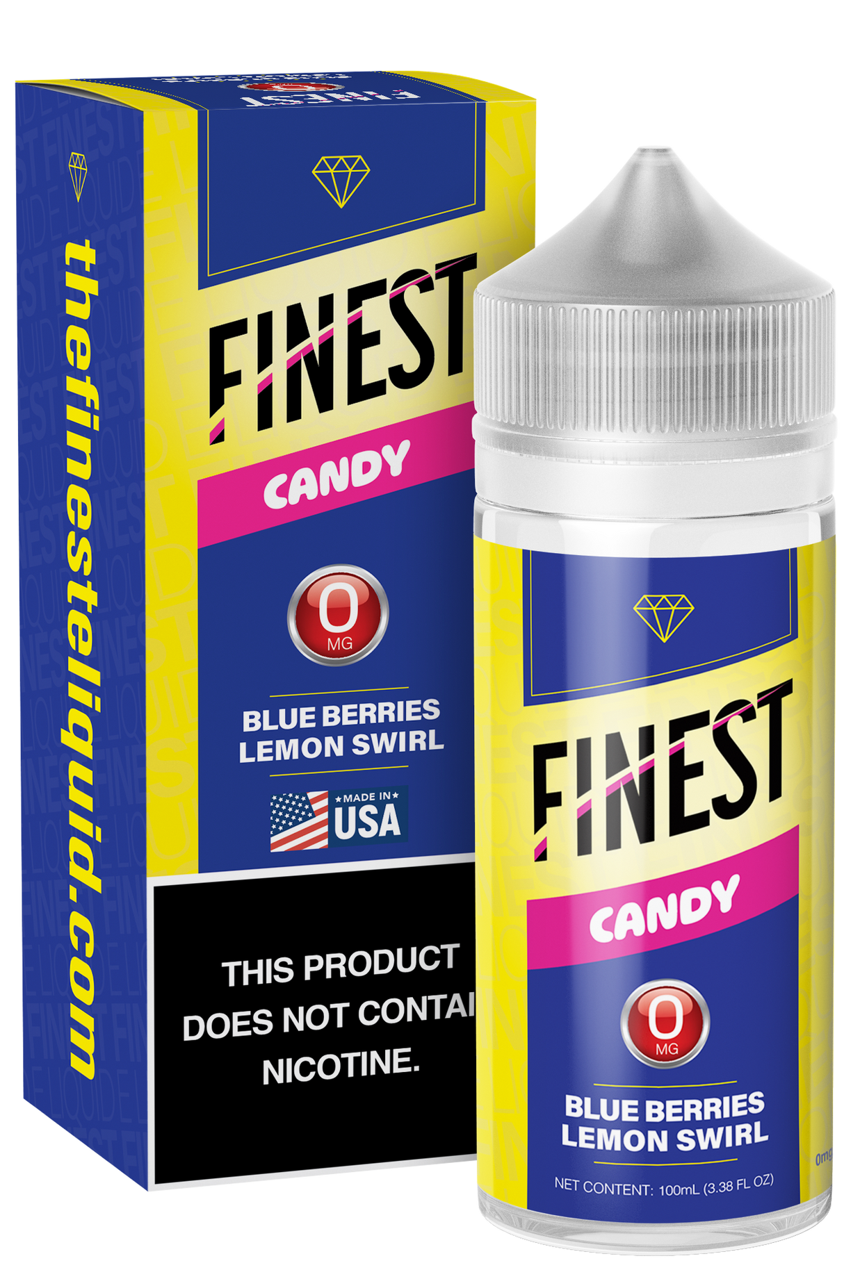 Blue Berries Lemon Swirl Freebase E-Liquid Candy Edition 100ML - The Finest