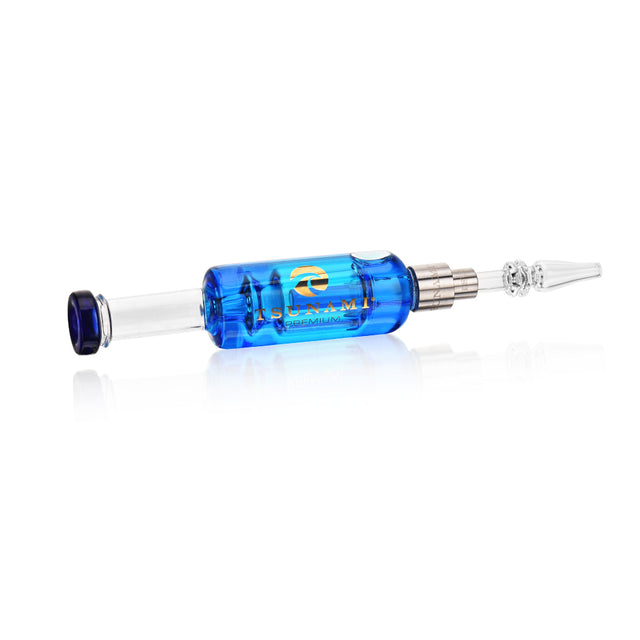 Blue Single Perc Edition Glass Nectar Collector - Tsunami