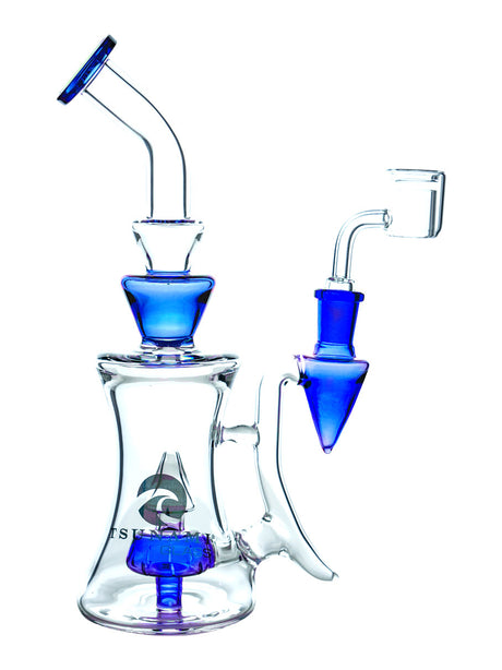 Blue Tsunami 10" Shower Head Pyramid Concentrate Water Pipe