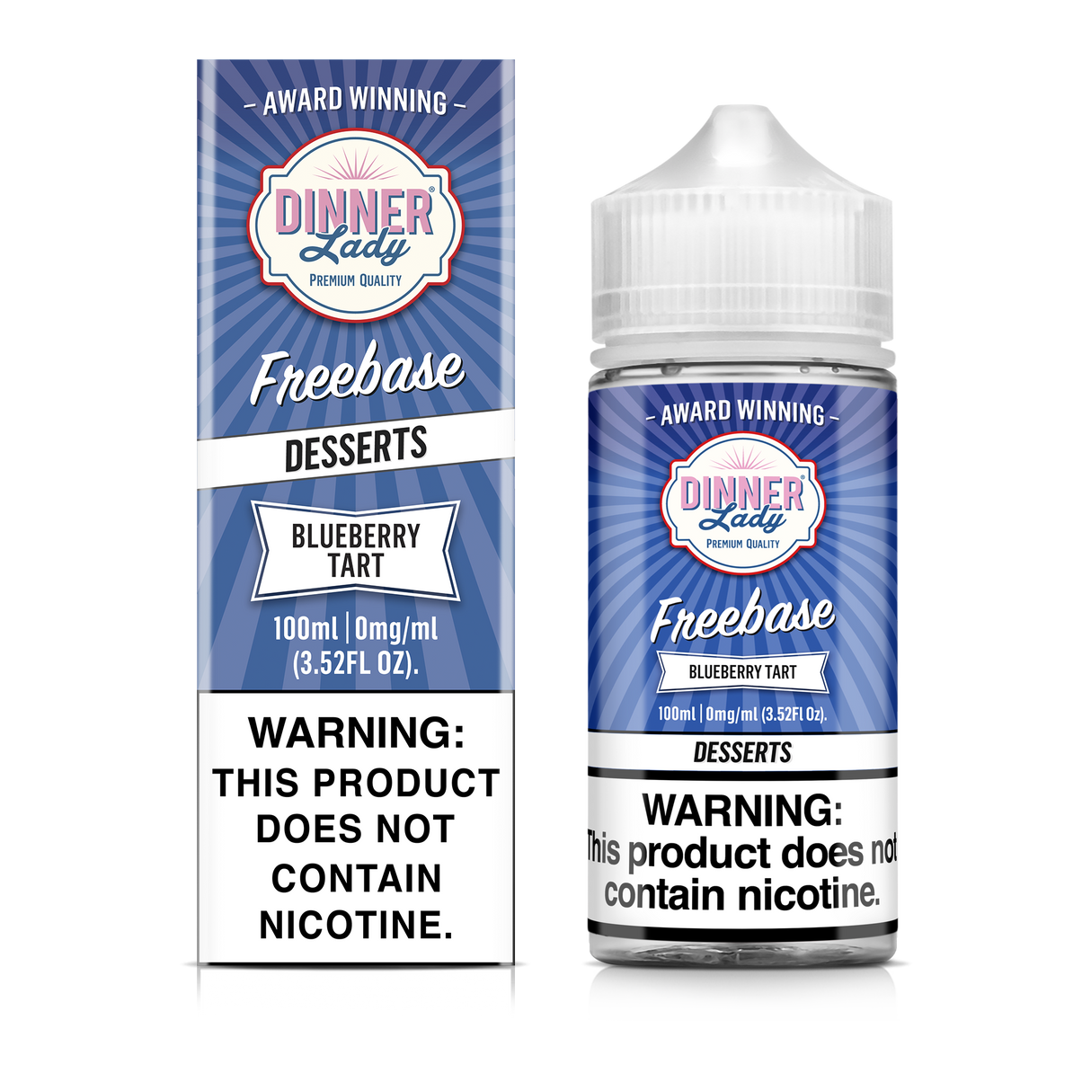 Blueberry Tart Freebase E-Liquid 100ML - Dinner Lady