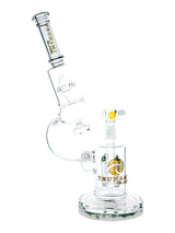 Clear 14" Microscope Quad Rocket Domed Perc Water Pipe - Tsunami