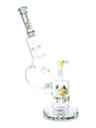 Clear 14" Microscope Quad Rocket Domed Perc Water Pipe - Tsunami