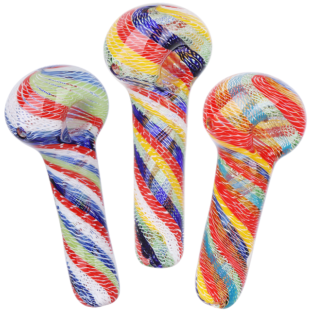 Colorful Visions Glass Spoon Pipe - Pulsar