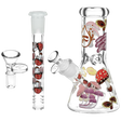 Design Series Glass Beaker Water Pipe | Eat Me | 7.75" | 14mm F – Pulsar