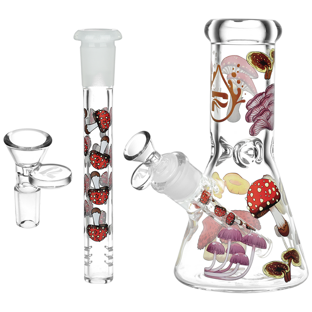 Design Series Glass Beaker Water Pipe | Eat Me | 7.75" | 14mm F – Pulsar