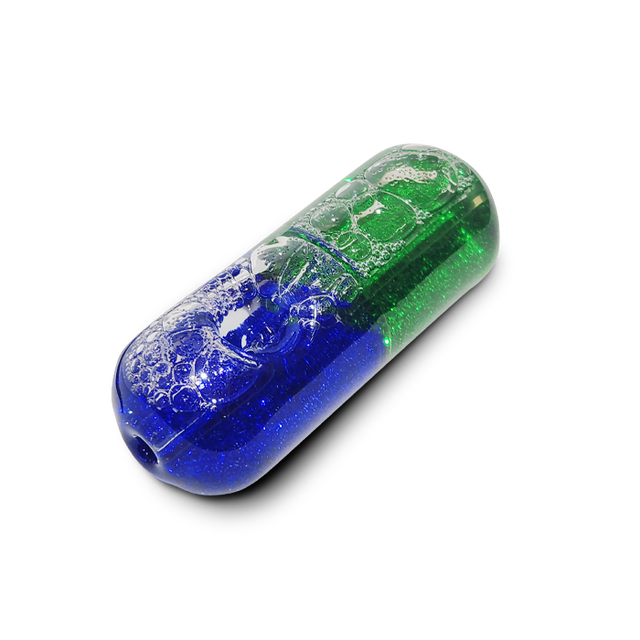 Dual Color Glitter Hand Pipe