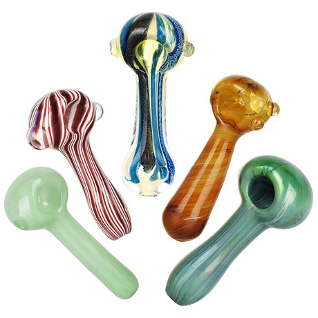 Earth Movement Glass Spoon Pipe Set – Assorted Sizes [20PC]