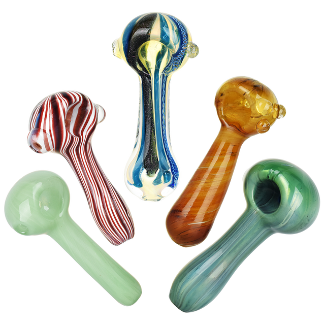 Earth Movement Glass Spoon Pipe Set – Assorted Sizes [20PC]