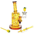 Fruit Series Pineapple Express Glow In The Dark Dab Rig Kit | 8" | 14mm F - Pulsar