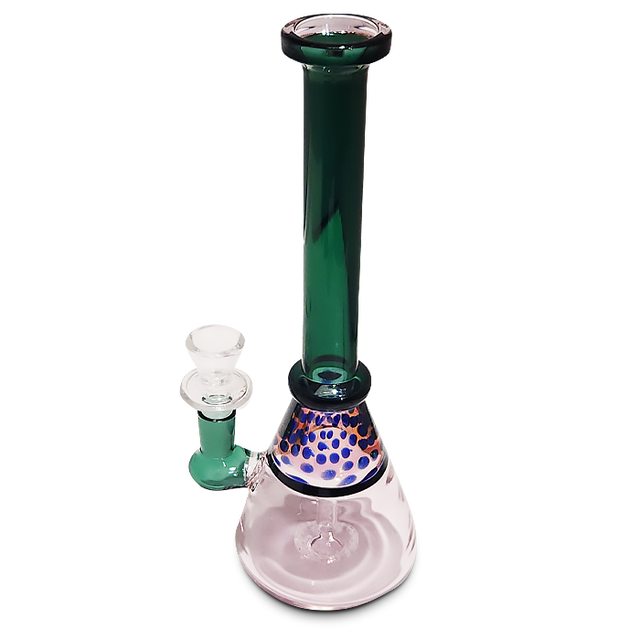 Glass Beaker Water Pipe 2-Tone W/ Implosion