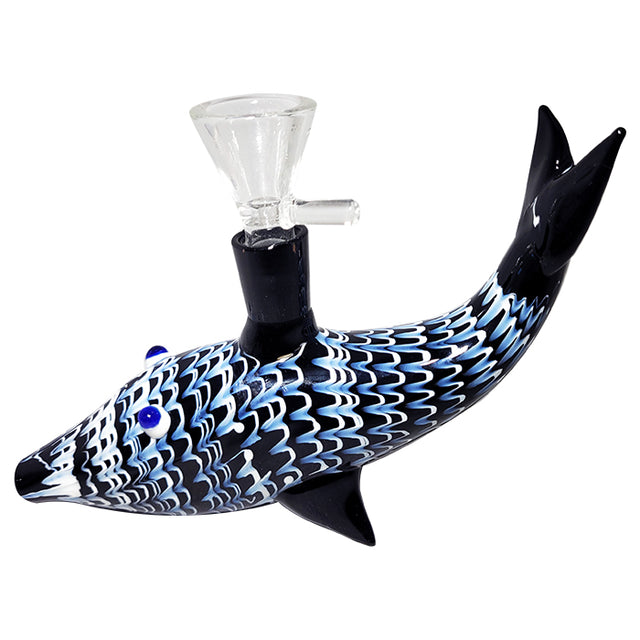 Glass Bubbler Standing Whale Design