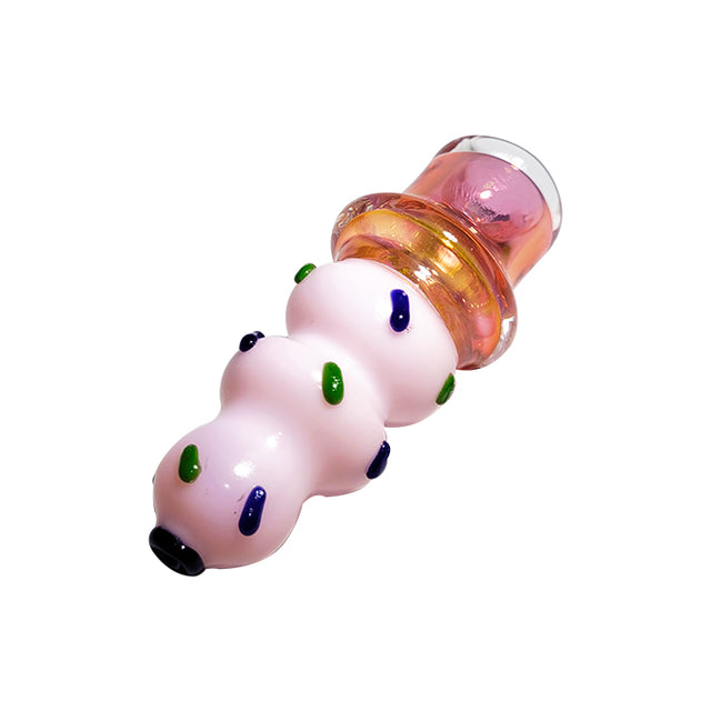 Glass Hand Pipe Polka Dot Pastel Design
