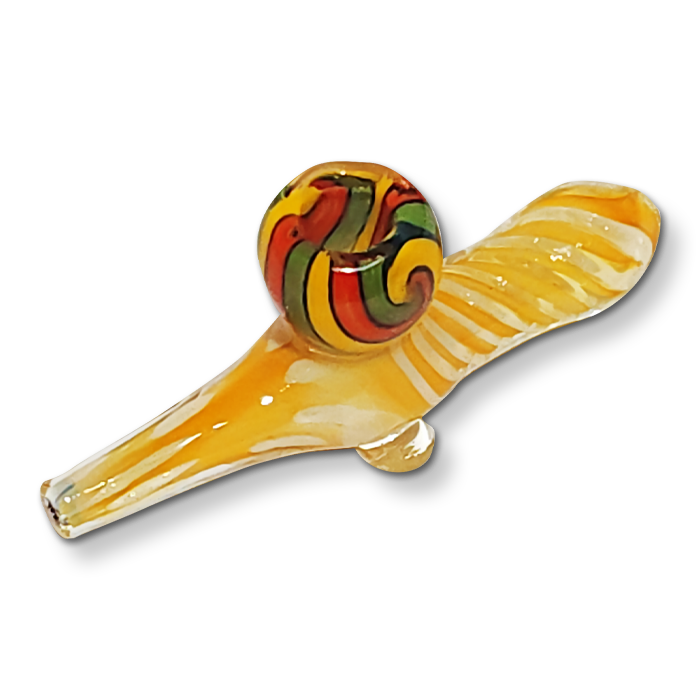 Glass Steamroller Pipe – Fume Body & Rasta Bowl
