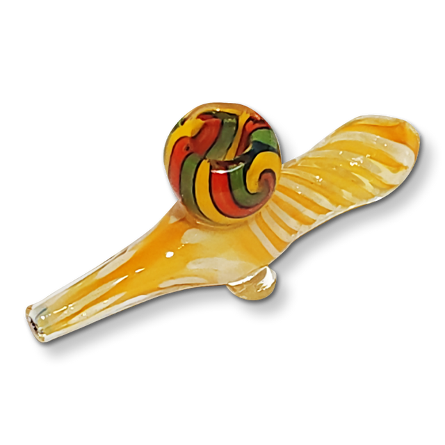 Glass Steamroller Pipe – Fume Body & Rasta Bowl
