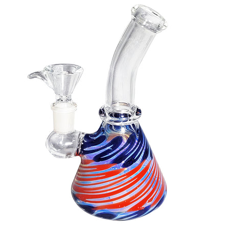 Glass Water Pipe - Flared Rasta Beaker Design
