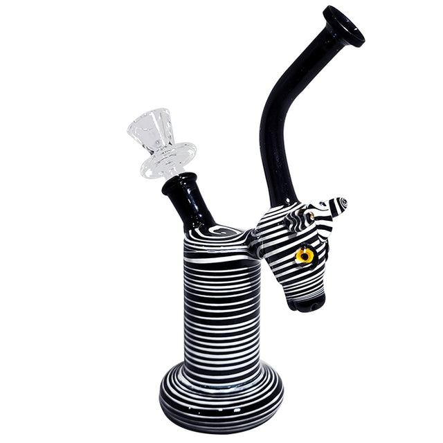 Glass Water Pipe Zebra Design