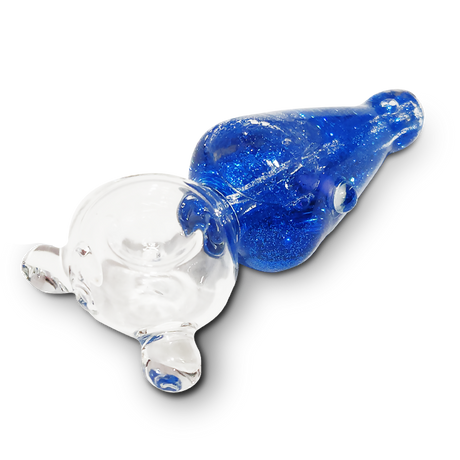 Glitter Hand Pipe w/ Clear Bowl