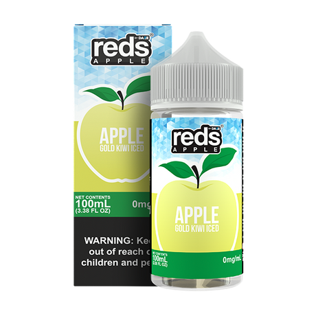 Gold Kiwi Iced FB E-Liquid 100ML - Reds Apple
