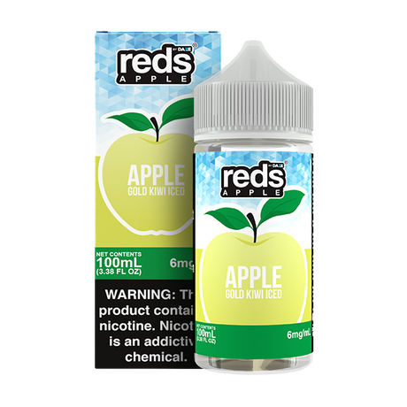 Gold Kiwi Iced FB E-Liquid 100ML - Reds Apple