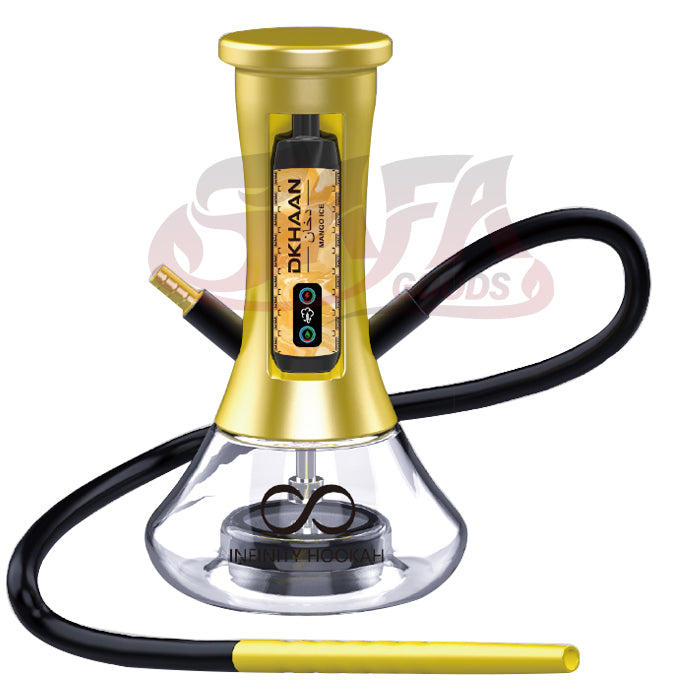 Gold Portable Hookah Kit - Dkhaan Infinity