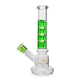 Green 10" Glycerine Three Rings Water Pipe – Tsunami