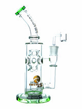 Green 11-Inch Tsunami Swiss Perc Concentrate Water Pipe