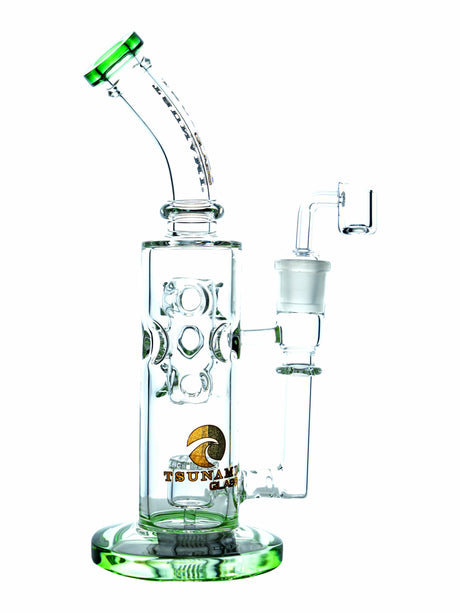 Green 11-Inch Tsunami Swiss Perc Concentrate Water Pipe