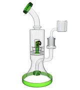 Green 11" Tsunami Concentrate Water Pipe – Double Shower Head Perc