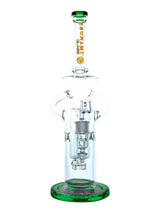 Green 13" Tsunami Concentrate Rig Shower Head Swiss Recycler WP