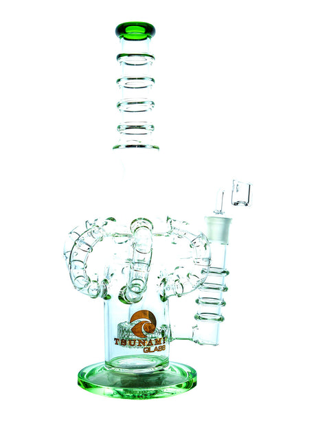 Green 14" Tsunami Shower Head Octopus Concentrate Rig
