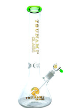 Green 15 Inch Tsunami Beaker Base Glass Water Pipe
