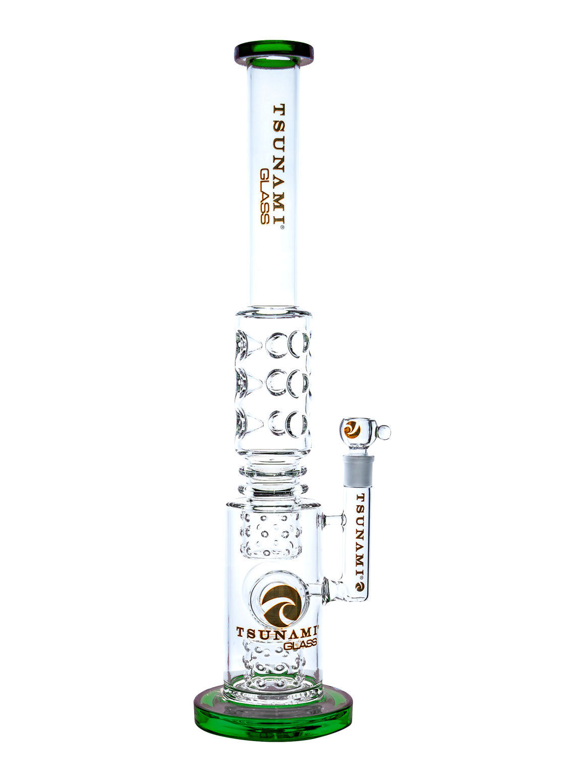 Green 22" Tsunami Double Drum Donut tube Water Pipe