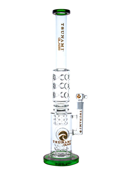 Green 22" Tsunami Double Drum Donut tube Water Pipe