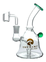 Green 6" Tsunami Concentrate Rig – Mini Bell Water Pipe